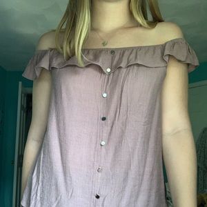 Purple off the shoulder top